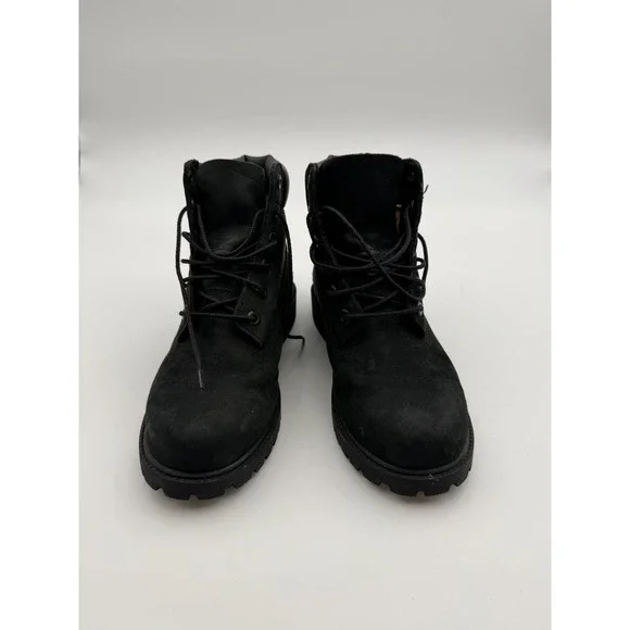 Junior's Timberland Premium 6 IN Waterproof Boot Black Nubuck Size 6 - Picture 4 of 11